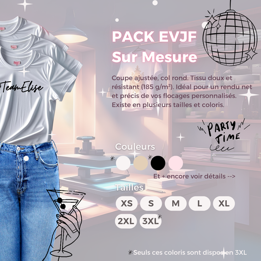 Pack EVJF – Le flocage qui fait toute la différence - à partir de 125€